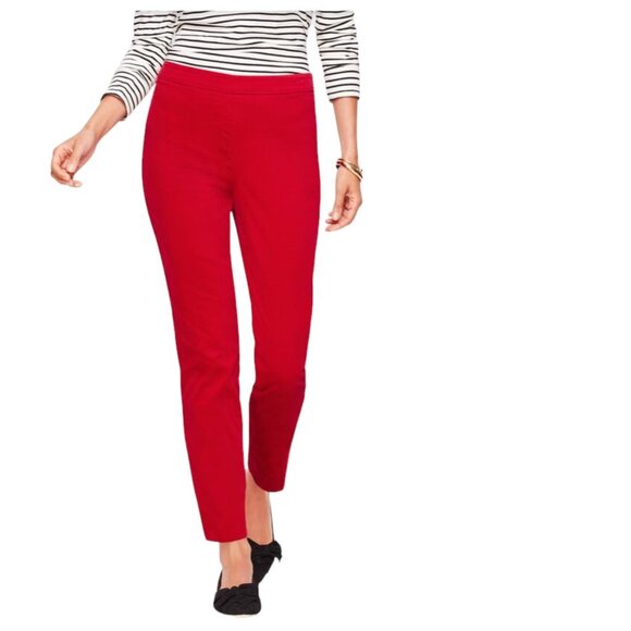 NEW Talbots Chatham Ankle Pant in Red Velveteen - Picture 1 of 6